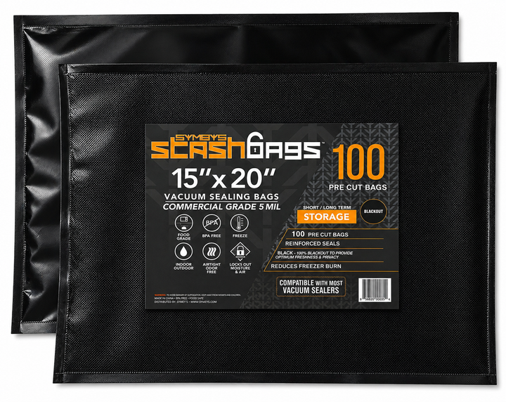 Stash Bags 15" x 20" 5 Mil Pre-Cut Vacuum Seal Bags