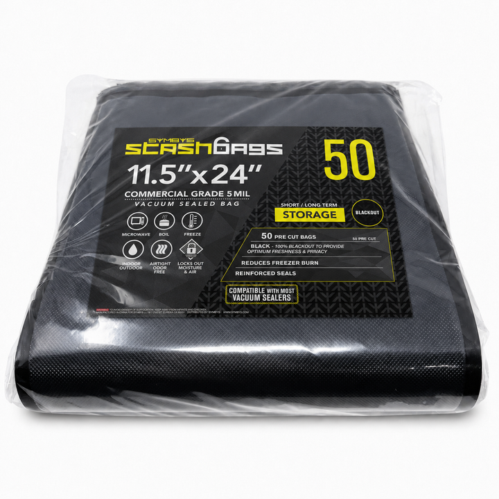 Stash Bags 11.5" x 24" 5 Mil Pre-Cut Vacuum Seal Bags