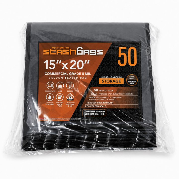 Stash Bags 15" x 20" 5 Mil Pre-Cut Vacuum Seal Bags