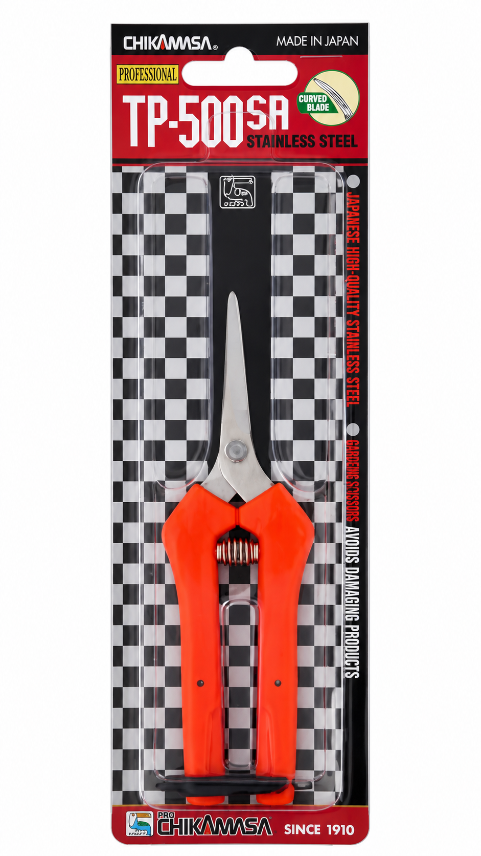 Chikamasa TP-500SR Curved Blade Stainless Steel Scissors